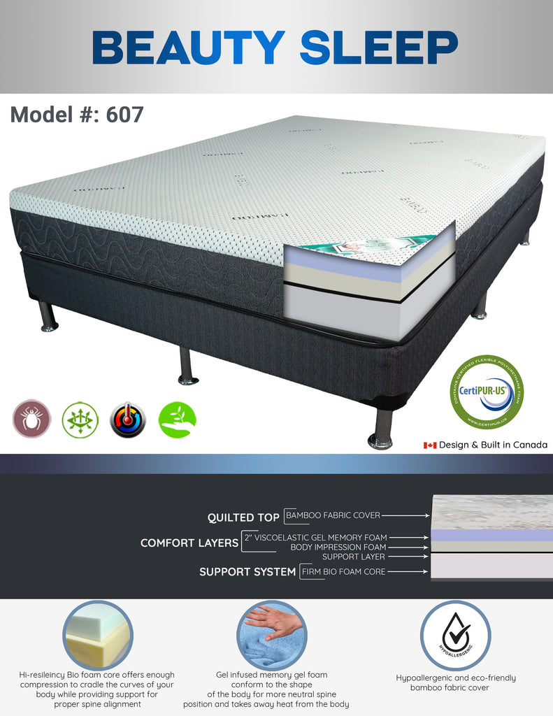 10 Inch Memory Foam Mattress | Kudratt Furniture and Mattress