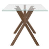 Stark Koda Glass and Walnut wood Dining Table Set with Beige Chairs at Kudartt Furniture and Mattress for $1499